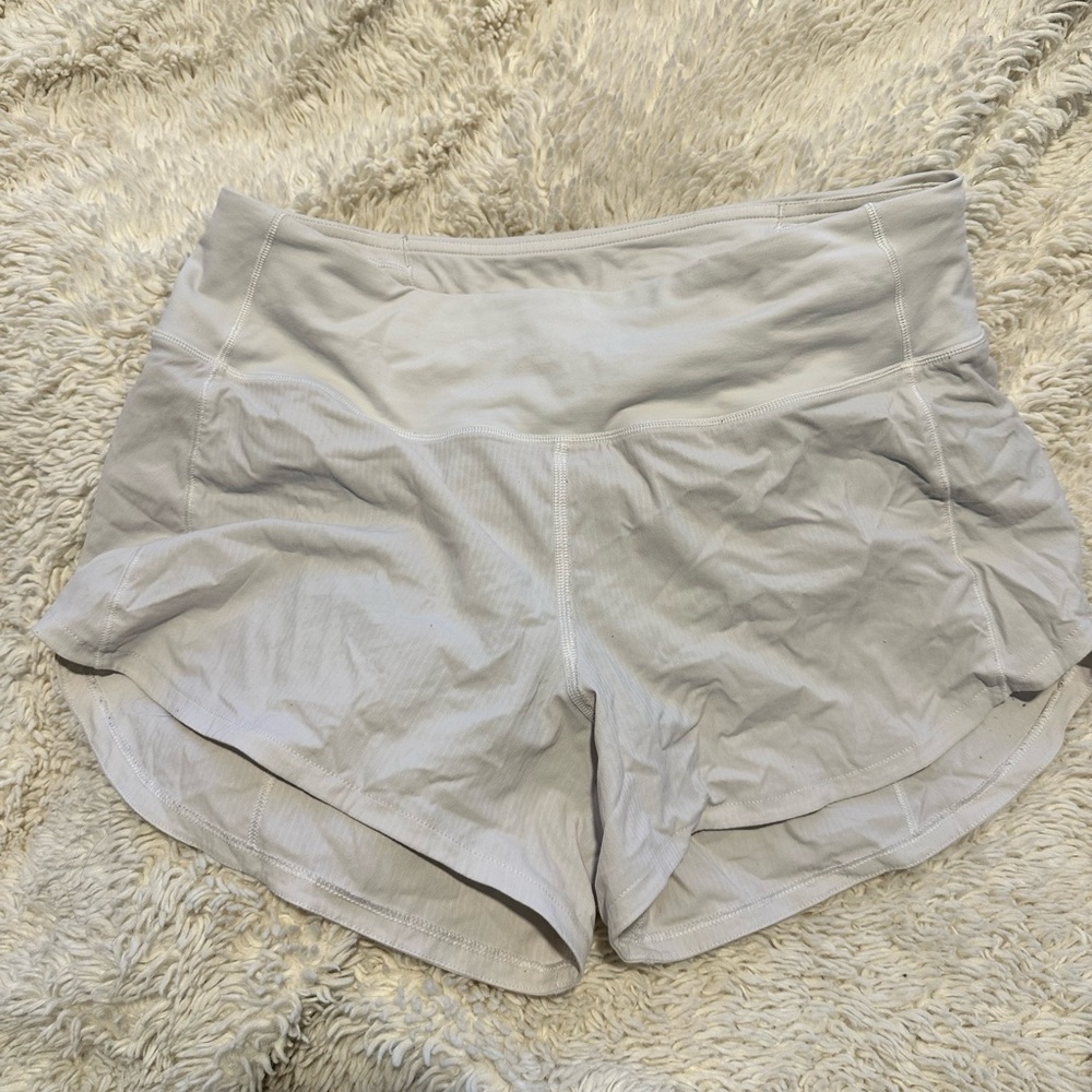 White Speed Up 2.5 High Rise Athletic Shorts